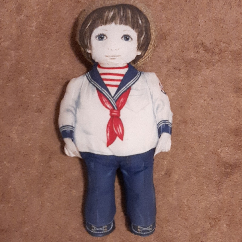 Sailor Boy Plush Doll - Red, Blue, White